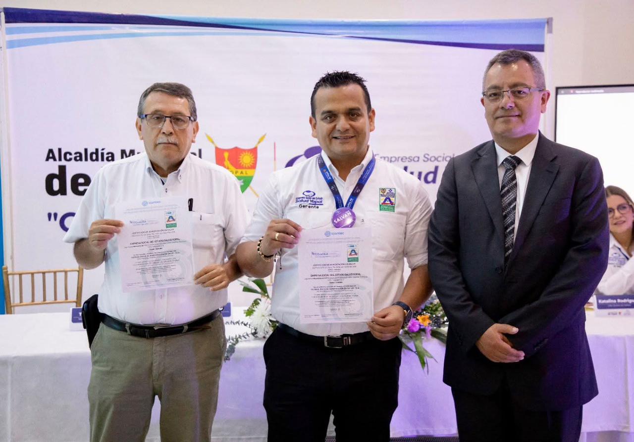 ICONTEC entrega certificado de Acreditación en Salud a ESE SALUD YOPAL – HOSPITAL CENTRAL DE YOPAL